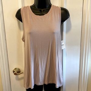 Halogen Mauve Tank Top High-low Keyhole Split hem